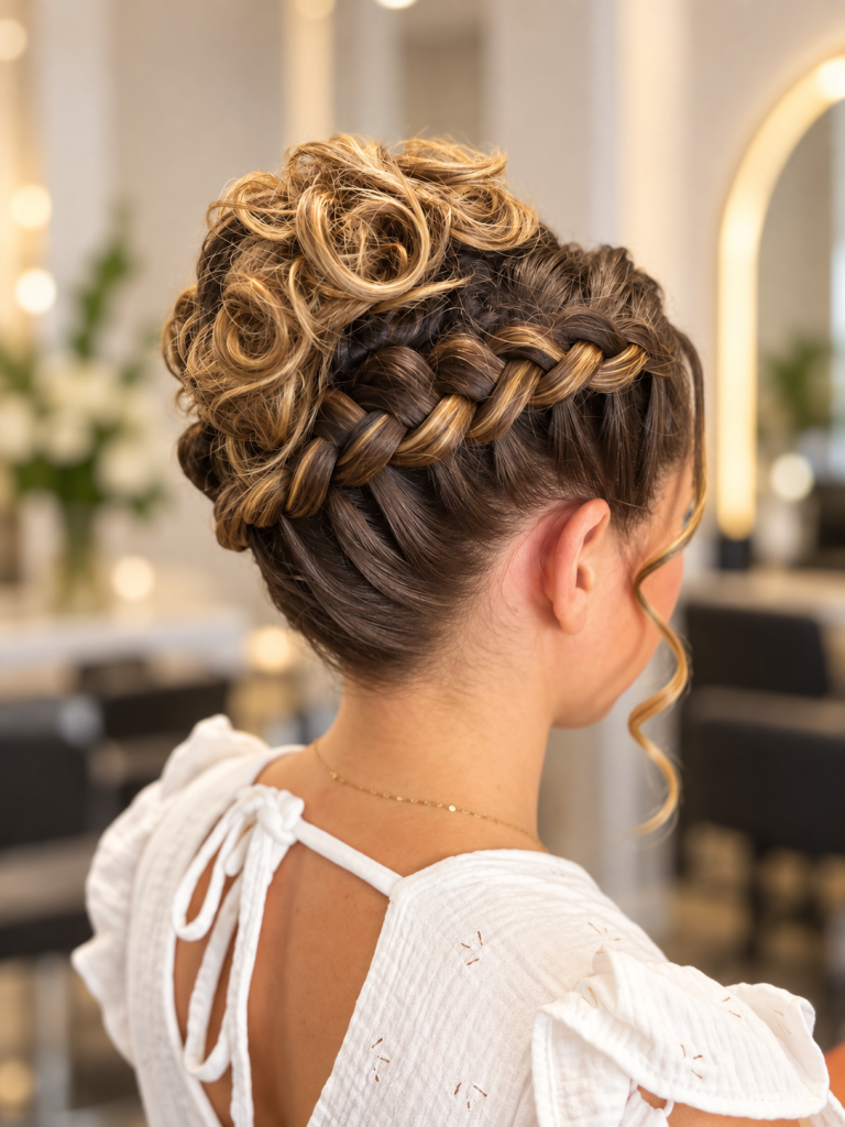 chignon travaillé